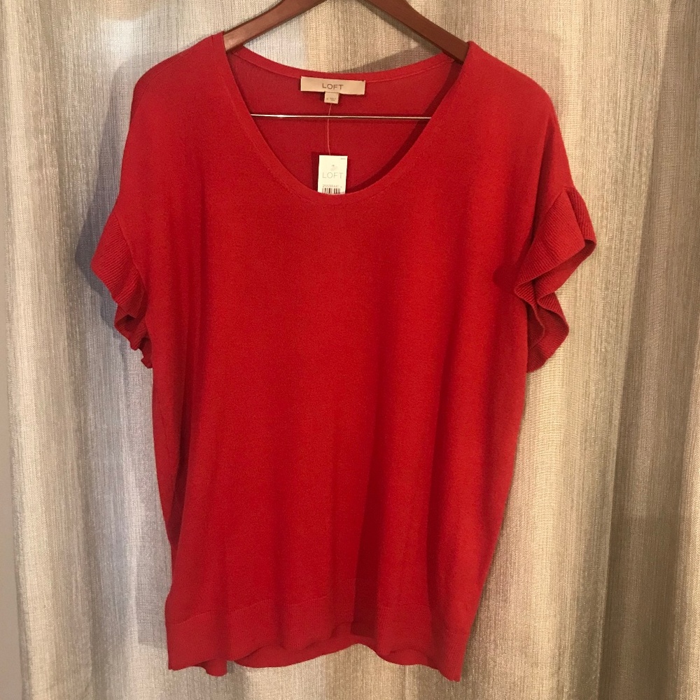 NWT LOFT flutter sleeve sweater